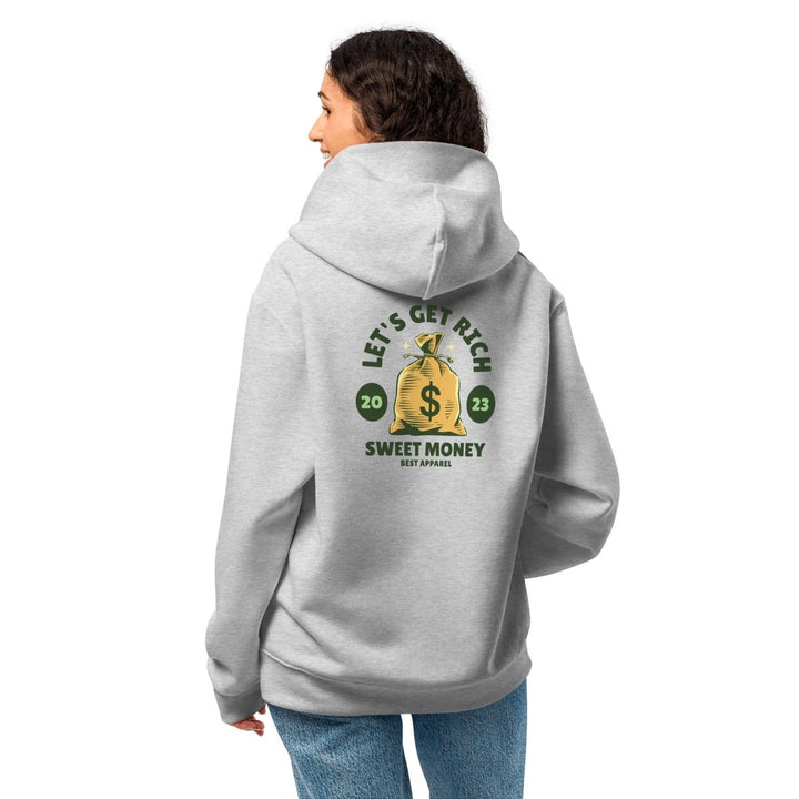 Let’s Get Rich Oversized heavyweight hoodie - Athletic Heather - S - Product mockup - Tatoo Tee