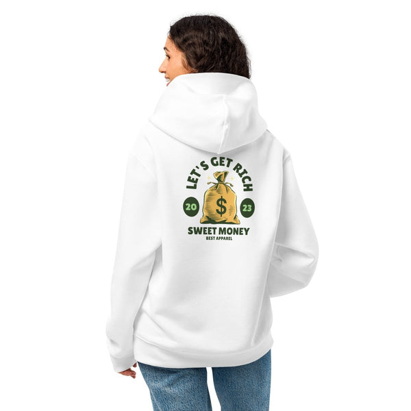 Let’s Get Rich Oversized heavyweight hoodie - White - S - Product mockup - Tatoo Tee