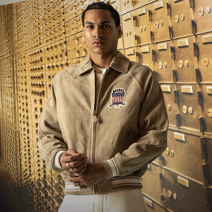 LIMITED EDITION SUEDE ICON JACKET - MINK - XS - LIMITED EDITION SUEDE ICON JACKET - Tatoo Tee