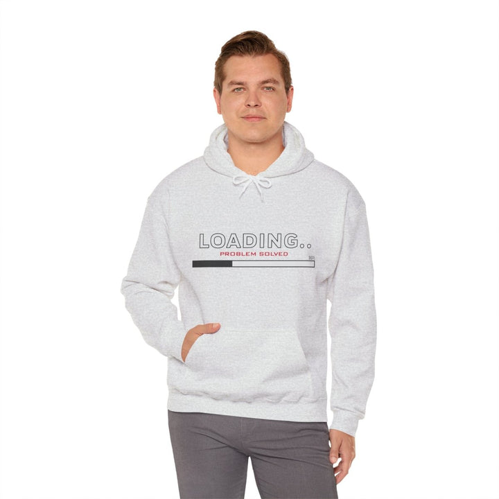 Loading Problem Solved Unisex Hooded Sweatshirt - Fun Graphic Sweatshirt for Everyday Comfort - Ash - S - Loading Problem Solved Unisex Hooded Sweatshirt - Fun Graphic Sweatshirt for Everyday Comfort - Tatoo Tee