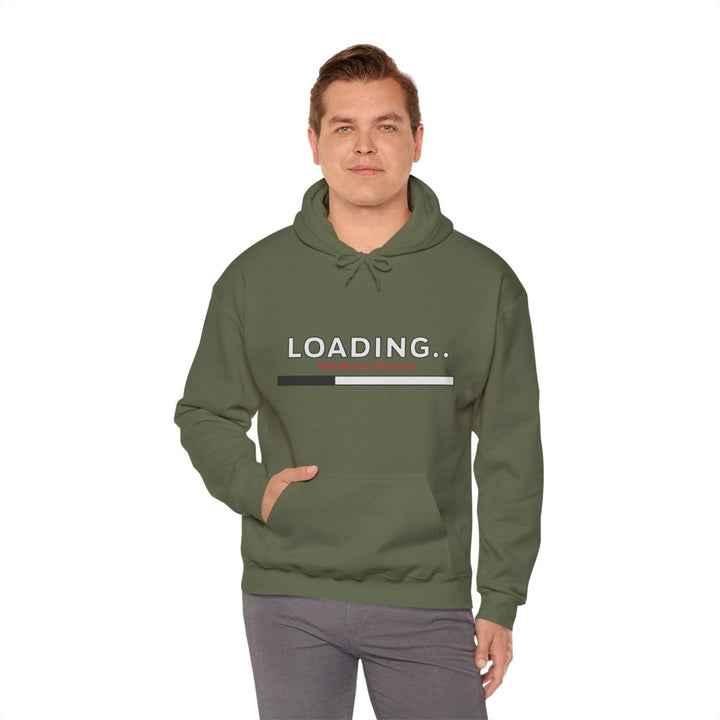 Loading Problem Solved Unisex Hooded Sweatshirt - Fun Graphic Sweatshirt for Everyday Comfort - Military Green - S - Loading Problem Solved Unisex Hooded Sweatshirt - Fun Graphic Sweatshirt for Everyday Comfort - Tatoo Tee