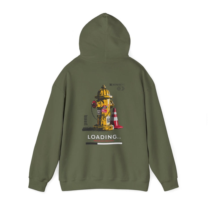 Loading Problem Solved Unisex Hooded Sweatshirt - Fun Graphic Sweatshirt for Everyday Comfort - Military Green - S - Loading Problem Solved Unisex Hooded Sweatshirt - Fun Graphic Sweatshirt for Everyday Comfort - Tatoo Tee