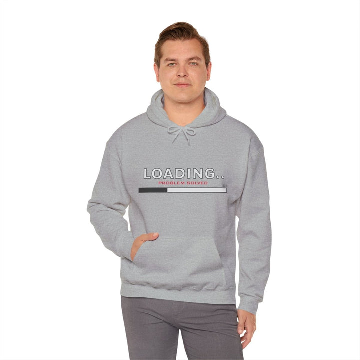 Loading Problem Solved Unisex Hooded Sweatshirt - Fun Graphic Sweatshirt for Everyday Comfort - Sport Grey - S - Loading Problem Solved Unisex Hooded Sweatshirt - Fun Graphic Sweatshirt for Everyday Comfort - Tatoo Tee