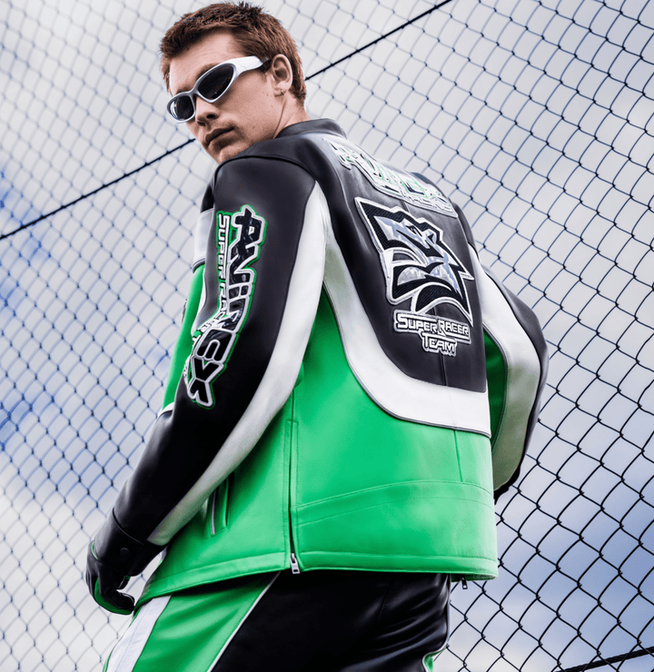 LONE WOLF RACER JACKET - LIME GREEN - XS - LONE WOLF RACER JACKET - Tatoo Tee