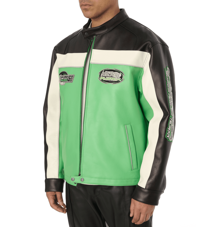 LONE WOLF RACER JACKET - LIME GREEN - XS - LONE WOLF RACER JACKET - Tatoo Tee