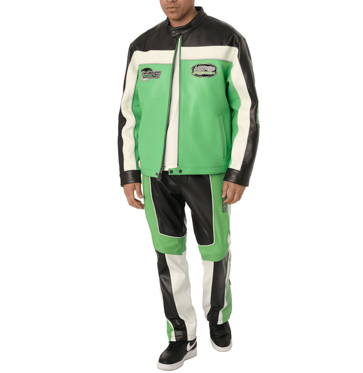 LONE WOLF RACER JACKET - LIME GREEN - XS - LONE WOLF RACER JACKET - Tatoo Tee