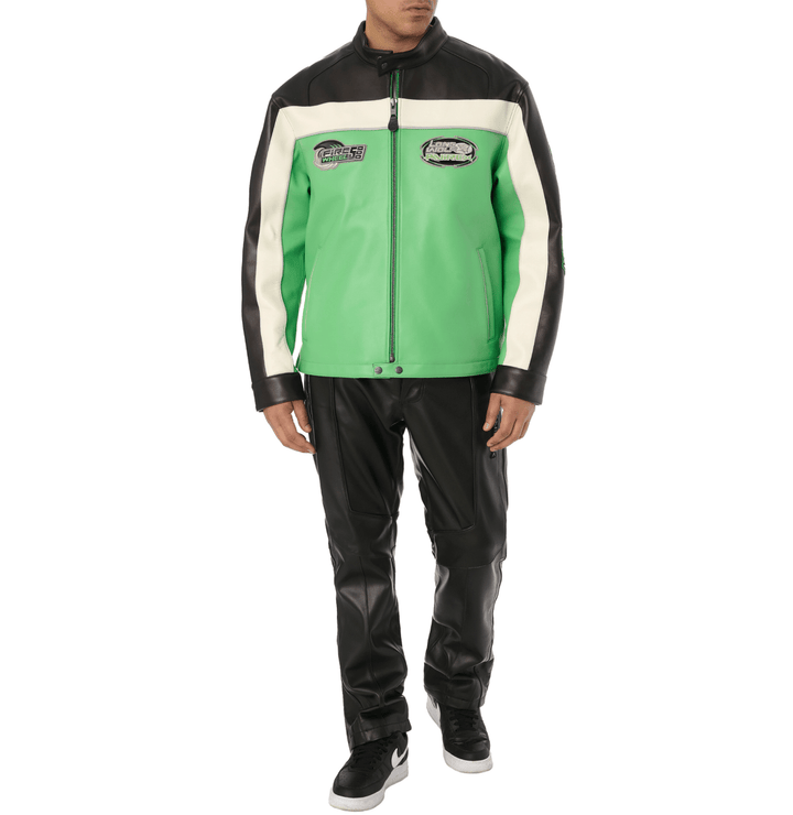 LONE WOLF RACER JACKET - LIME GREEN - XS - LONE WOLF RACER JACKET - Tatoo Tee