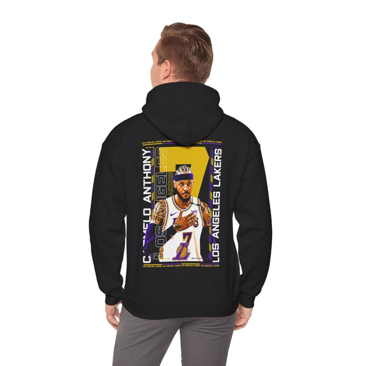 Los Angeles Lakers Hoodie – Unisex Heavy Blend™ with Carmelo Anthony Design - Black - S - Los Angeles Lakers Hoodie – Unisex Heavy Blend™ with Carmelo Anthony Design - Tatoo Tee
