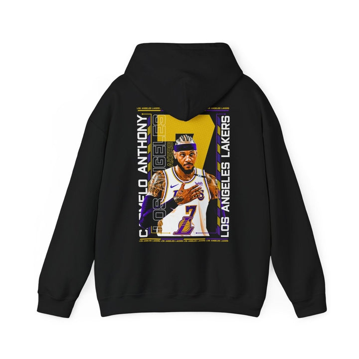 Los Angeles Lakers Hoodie – Unisex Heavy Blend™ with Carmelo Anthony Design - Black - S - Los Angeles Lakers Hoodie – Unisex Heavy Blend™ with Carmelo Anthony Design - Tatoo Tee