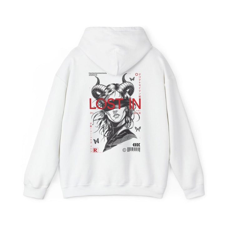 Lost in Vibes Unisex Hooded Sweatshirt - Royal - S - Lost in Vibes Unisex Hooded Sweatshirt - Tatoo Tee