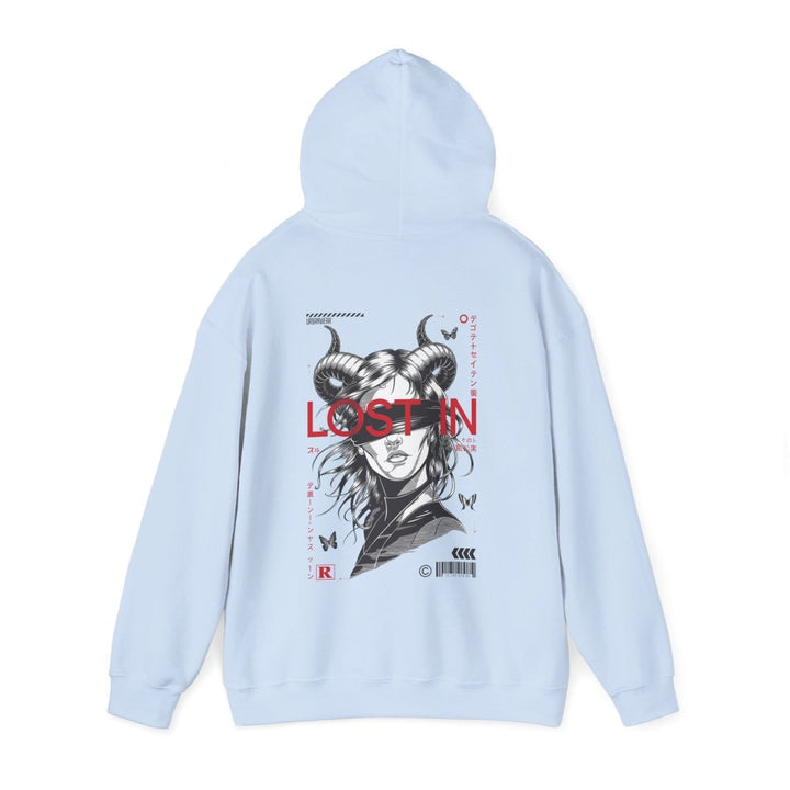 Lost in Vibes Unisex Hooded Sweatshirt - Royal - S - Lost in Vibes Unisex Hooded Sweatshirt - Tatoo Tee