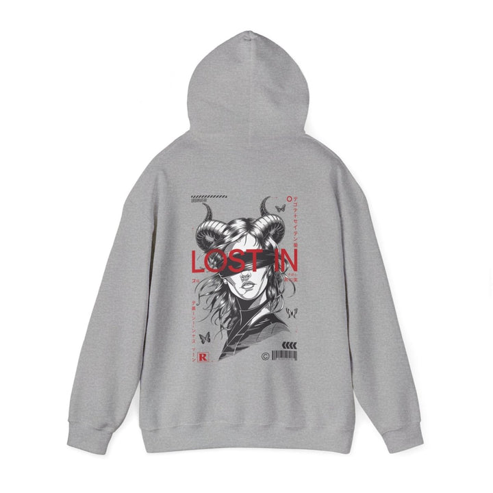 Lost in Vibes Unisex Hooded Sweatshirt - Royal - S - Lost in Vibes Unisex Hooded Sweatshirt - Tatoo Tee