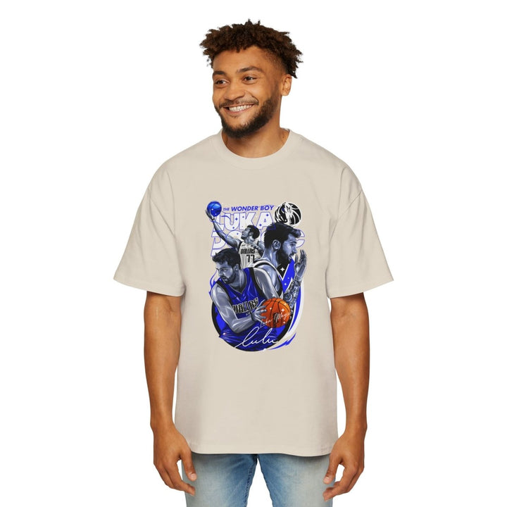Luka Doncic Graphic Heavy Oversized Tee - Casual Sportswear for Basketball Fans - S - Athletic Heather - Luka Doncic Graphic Heavy Oversized Tee - Casual Sportswear for Basketball Fans - Tatoo Tee