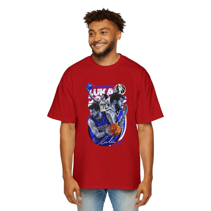 Luka Doncic Graphic Heavy Oversized Tee - Casual Sportswear for Basketball Fans - S - Athletic Heather - Luka Doncic Graphic Heavy Oversized Tee - Casual Sportswear for Basketball Fans - Tatoo Tee