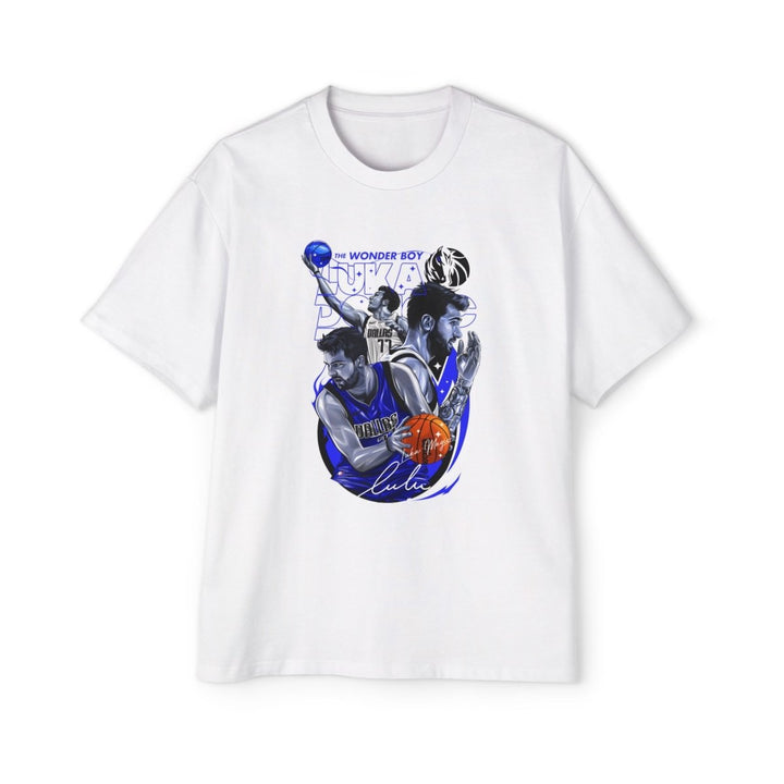 Luka Doncic Graphic Heavy Oversized Tee - Casual Sportswear for Basketball Fans - S - Athletic Heather - Luka Doncic Graphic Heavy Oversized Tee - Casual Sportswear for Basketball Fans - Tatoo Tee