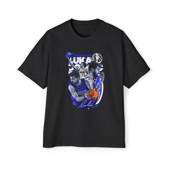 Luka Doncic Graphic Heavy Oversized Tee - Casual Sportswear for Basketball Fans - S - Black - Luka Doncic Graphic Heavy Oversized Tee - Casual Sportswear for Basketball Fans - Tatoo Tee