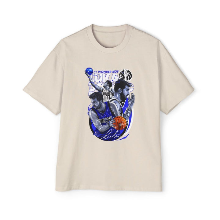 Luka Doncic Graphic Heavy Oversized Tee - Casual Sportswear for Basketball Fans - S - Ecru - Luka Doncic Graphic Heavy Oversized Tee - Casual Sportswear for Basketball Fans - Tatoo Tee