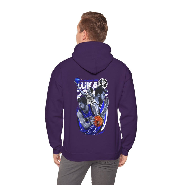 Luka Doncic Unisex Hooded Sweatshirt - NBA Star Apparel - Purple - S - Luka Doncic Unisex Hooded Sweatshirt - NBA Star Apparel - Tatoo Tee