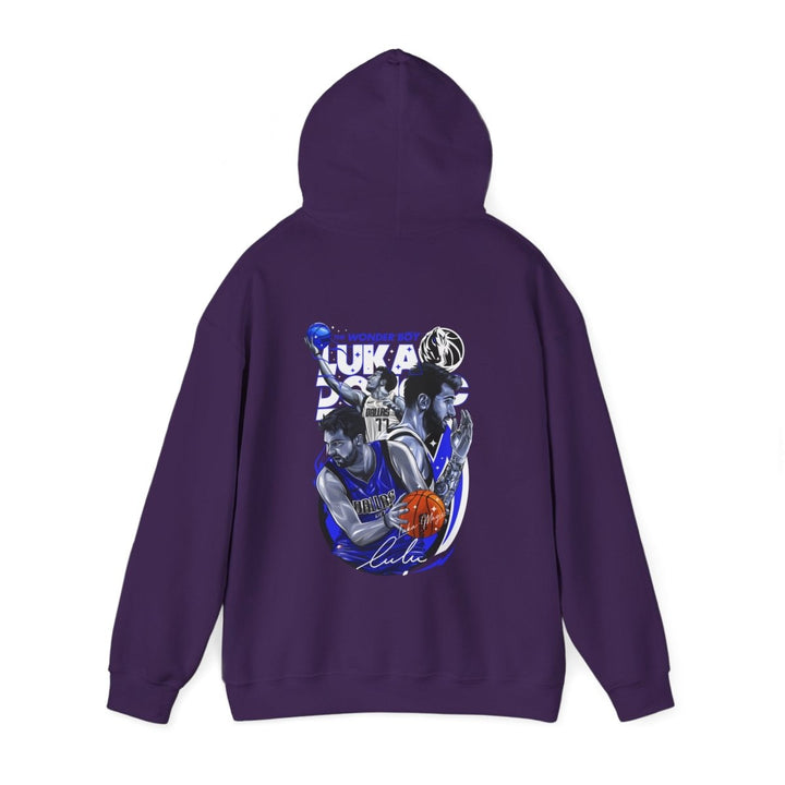 Luka Doncic Unisex Hooded Sweatshirt - NBA Star Apparel - Purple - S - Luka Doncic Unisex Hooded Sweatshirt - NBA Star Apparel - Tatoo Tee