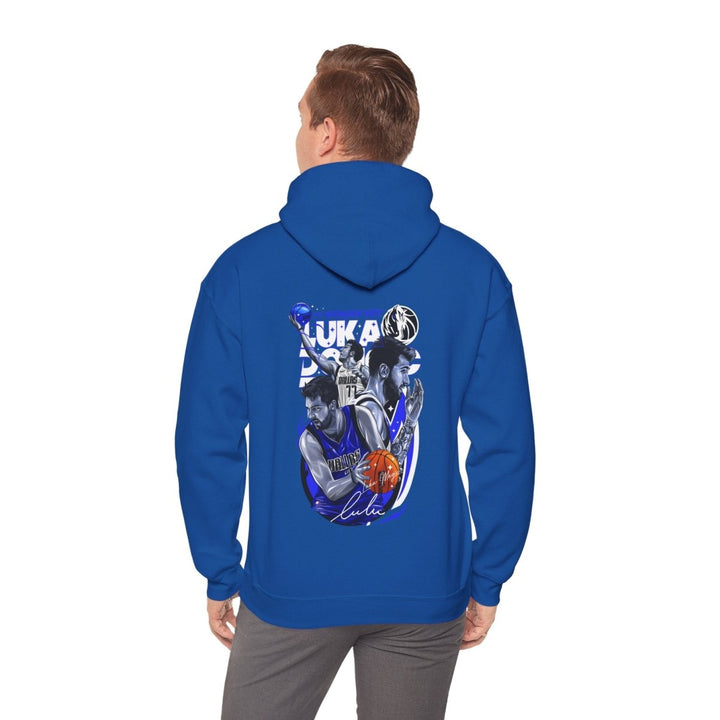 Luka Doncic Unisex Hooded Sweatshirt - NBA Star Apparel - Royal - S - Luka Doncic Unisex Hooded Sweatshirt - NBA Star Apparel - Tatoo Tee