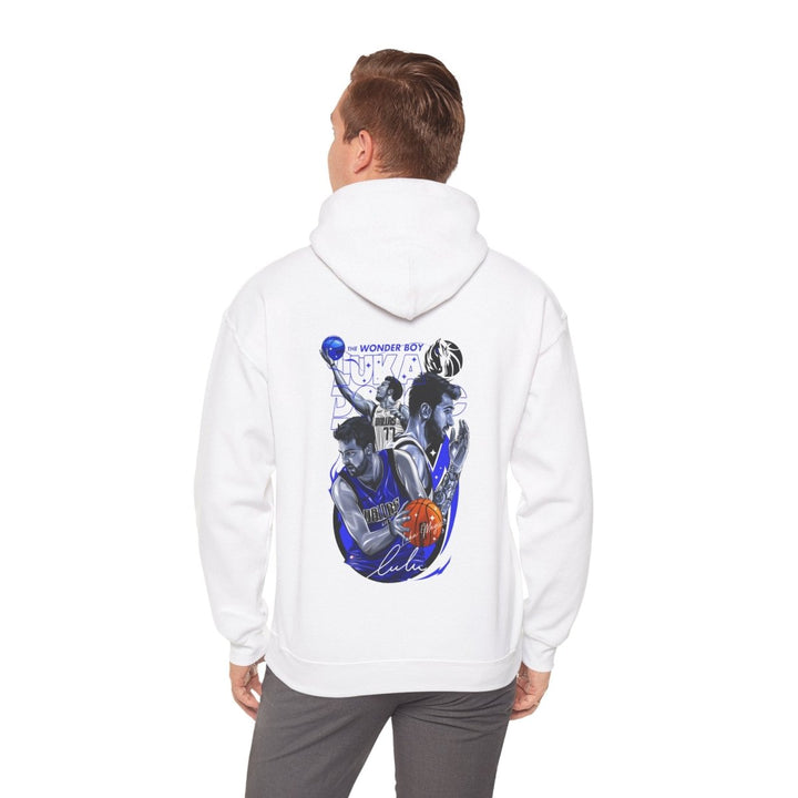 Luka Doncic Unisex Hooded Sweatshirt - NBA Star Apparel - White - S - Luka Doncic Unisex Hooded Sweatshirt - NBA Star Apparel - Tatoo Tee
