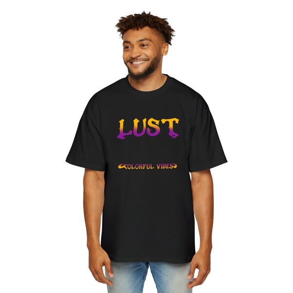 LUST Colorful Vibes Heavy Oversized Tee for Expressive Fashion - Black - S - LUST Colorful Vibes Heavy Oversized Tee for Expressive Fashion - Tatoo Tee