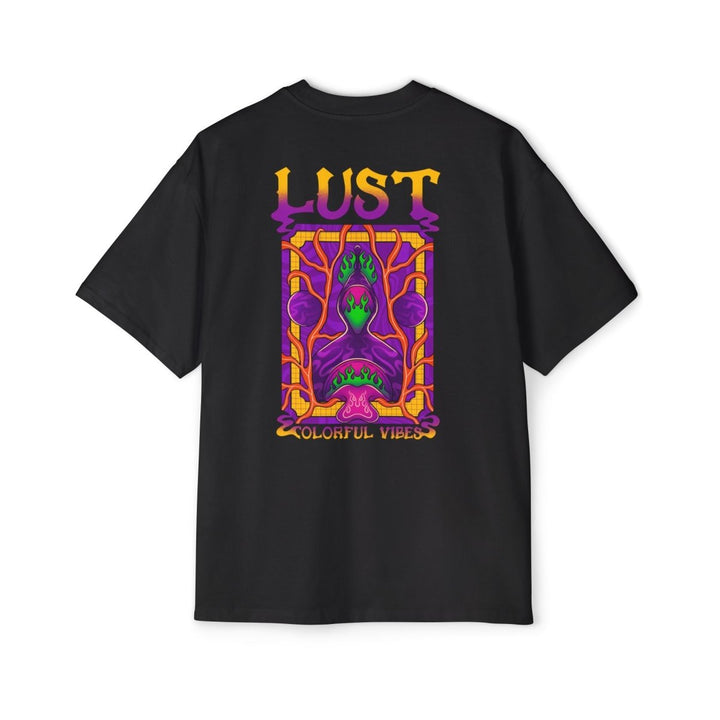 LUST Colorful Vibes Heavy Oversized Tee for Expressive Fashion - Navy - S - LUST Colorful Vibes Heavy Oversized Tee for Expressive Fashion - Tatoo Tee