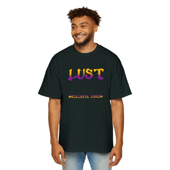 LUST Colorful Vibes Heavy Oversized Tee for Expressive Fashion - Pine Green - S - LUST Colorful Vibes Heavy Oversized Tee for Expressive Fashion - Tatoo Tee