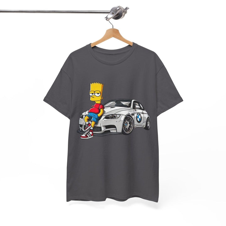 Luxury Car Bart Simpson Unisex Heavy Cotton Tee - Azalea - S - Luxury Car Bart Simpson Unisex Heavy Cotton Tee - Tatoo Tee