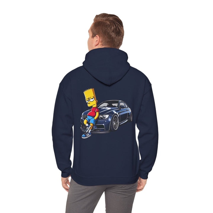 Luxury Car Bart Simpson Unisex Hoodie - Red - S - Luxury Car Bart Simpson Unisex Hoodie - Tatoo Tee