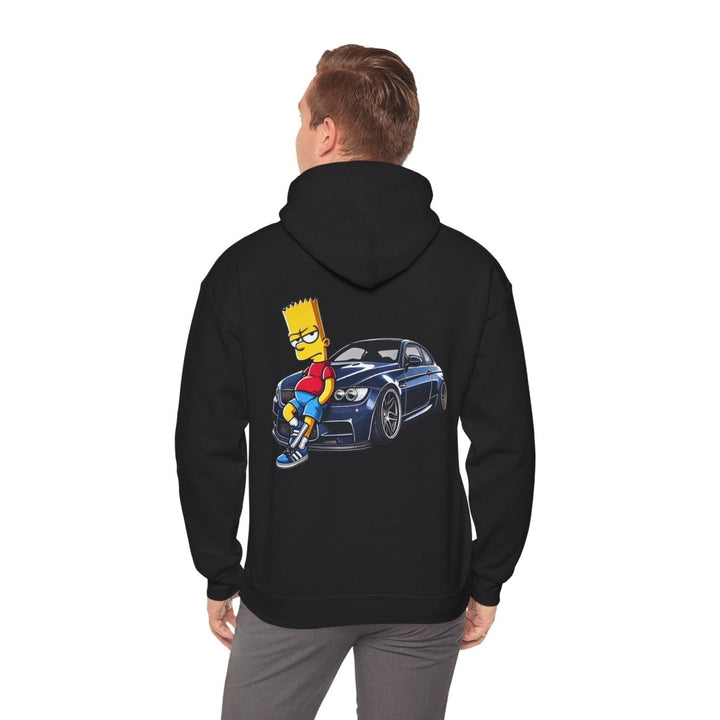 Luxury Car Bart Simpson Unisex Hoodie - Red - S - Luxury Car Bart Simpson Unisex Hoodie - Tatoo Tee