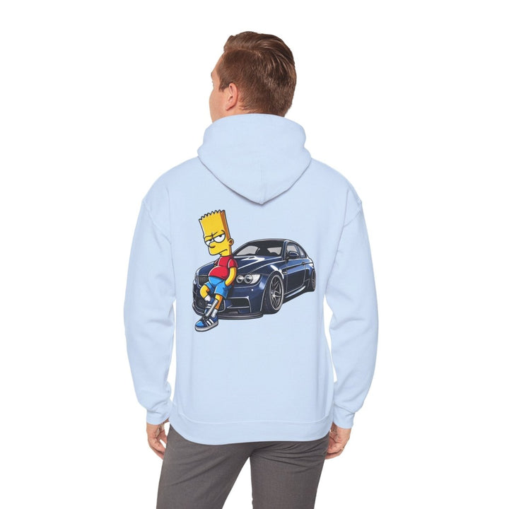 Luxury Car Bart Simpson Unisex Hoodie - Red - S - Luxury Car Bart Simpson Unisex Hoodie - Tatoo Tee