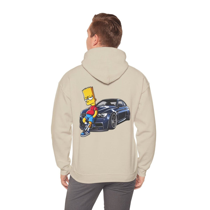 Luxury Car Bart Simpson Unisex Hoodie - Red - S - Luxury Car Bart Simpson Unisex Hoodie - Tatoo Tee