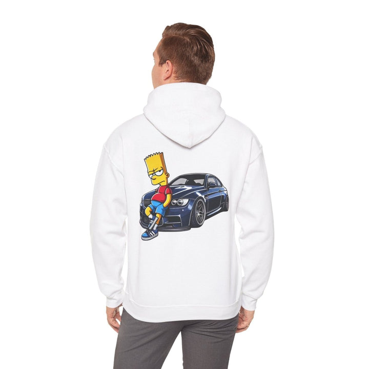 Luxury Car Bart Simpson Unisex Hoodie - Red - S - Luxury Car Bart Simpson Unisex Hoodie - Tatoo Tee