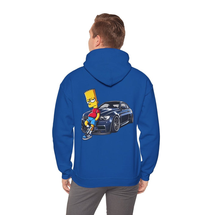 Luxury Car Bart Simpson Unisex Hoodie - Red - S - Luxury Car Bart Simpson Unisex Hoodie - Tatoo Tee