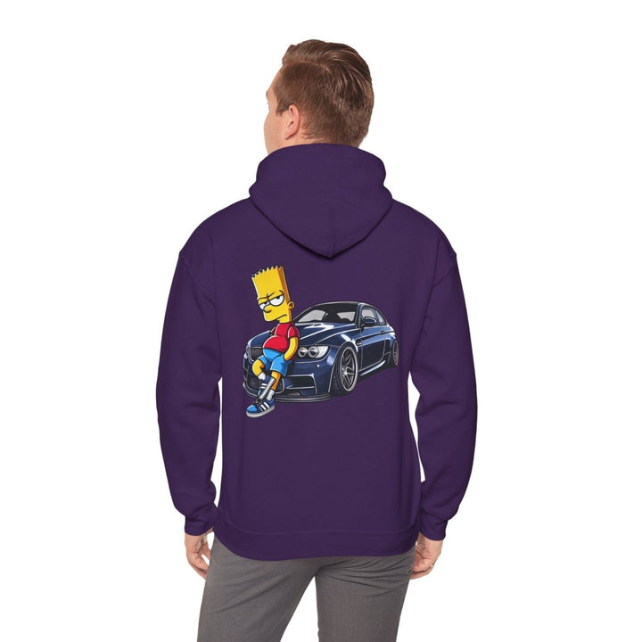 Luxury Car Bart Simpson Unisex Hoodie - Red - S - Luxury Car Bart Simpson Unisex Hoodie - Tatoo Tee