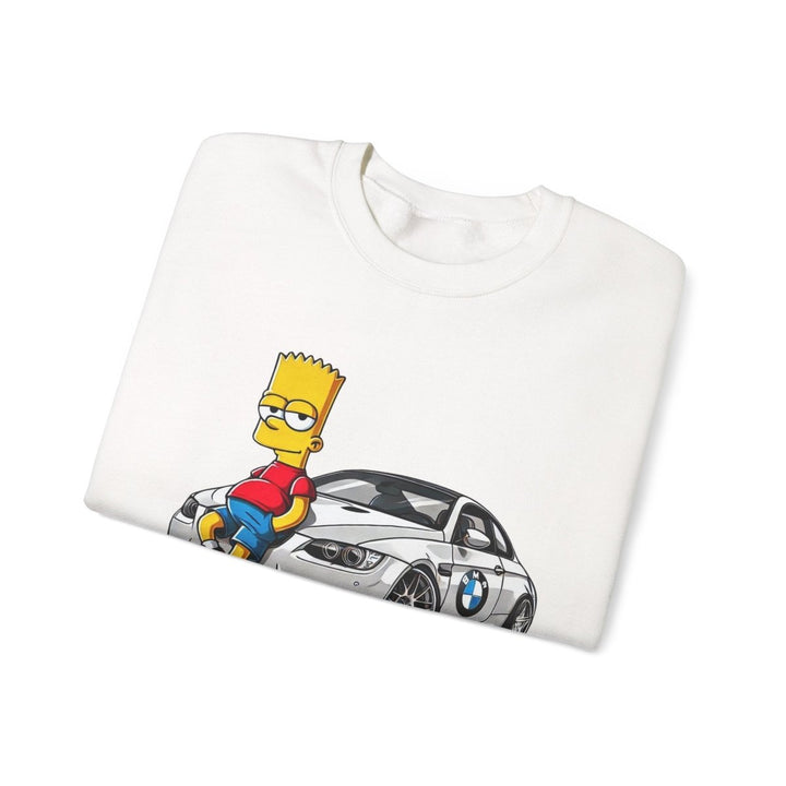 Luxury Car Bart Simpson Unisex Sweatshirt - S - Antique Cherry Red - Luxury Car Bart Simpson Unisex Sweatshirt - Tatoo Tee