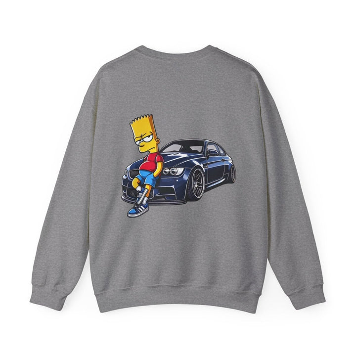 Luxury Car Bart Simpson Unisex Sweatshirt - S - Antique Cherry Red - Luxury Car Bart Simpson Unisex Sweatshirt - Tatoo Tee
