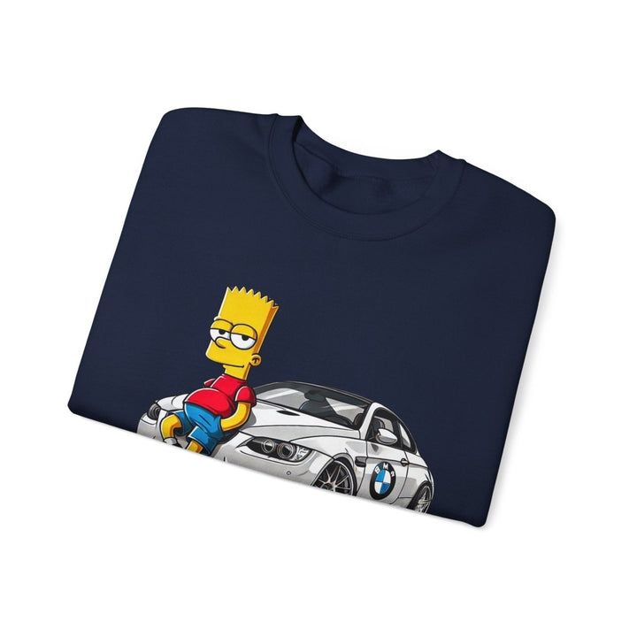 Luxury Car Bart Simpson Unisex Sweatshirt - S - Antique Cherry Red - Luxury Car Bart Simpson Unisex Sweatshirt - Tatoo Tee