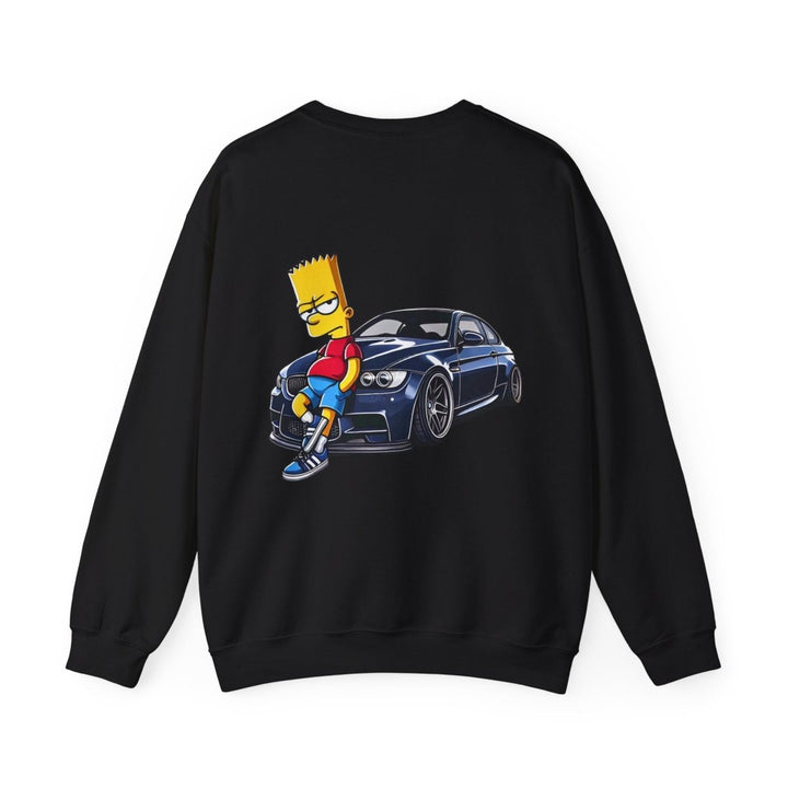 Luxury Car Bart Simpson Unisex Sweatshirt - S - Antique Cherry Red - Luxury Car Bart Simpson Unisex Sweatshirt - Tatoo Tee