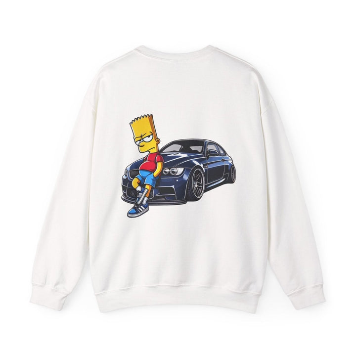 Luxury Car Bart Simpson Unisex Sweatshirt - S - Antique Cherry Red - Luxury Car Bart Simpson Unisex Sweatshirt - Tatoo Tee