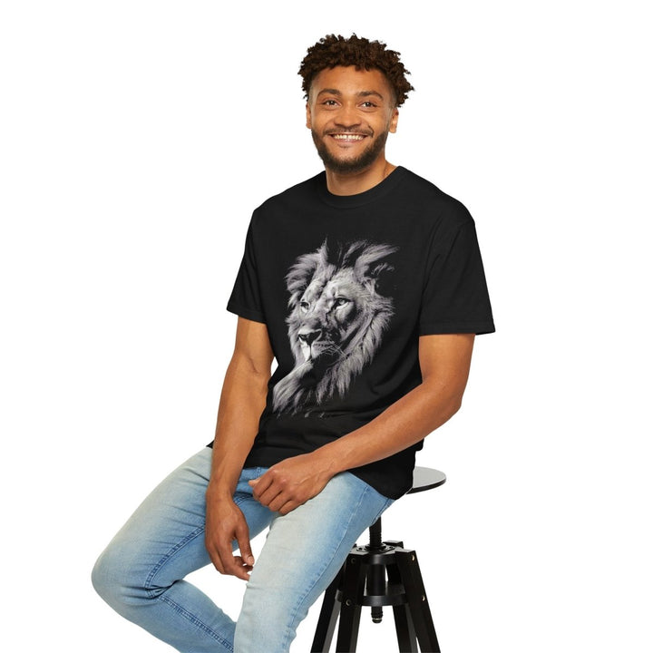 Majestic Lion Graphic Unisex T-Shirt - Perfect for Animal Lovers - Black - S - Majestic Lion Graphic Unisex T-Shirt - Perfect for Animal Lovers - Tatoo Tee