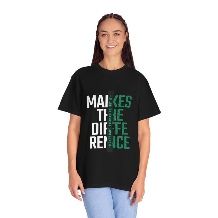 Make a Difference T-Shirt, Motivational Tee, Unisex Cotton Shirt - Black - S - Make a Difference T-Shirt, Motivational Tee, Unisex Cotton Shirt - Tatoo Tee