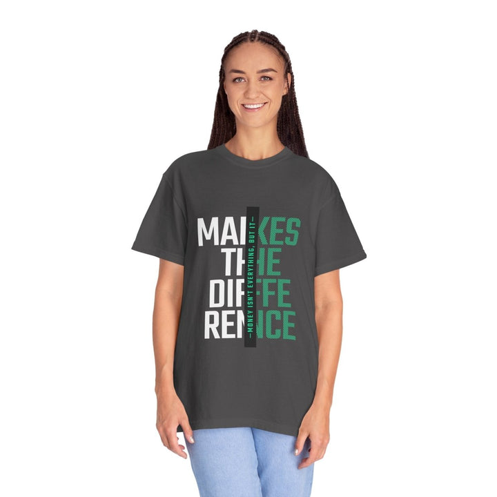 Make a Difference T-Shirt, Motivational Tee, Unisex Cotton Shirt - Graphite - S - Make a Difference T-Shirt, Motivational Tee, Unisex Cotton Shirt - Tatoo Tee