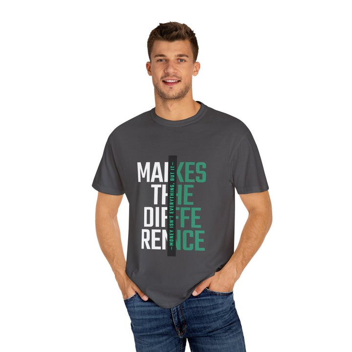 Make a Difference T-Shirt, Motivational Tee, Unisex Cotton Shirt - Navy - S - Make a Difference T-Shirt, Motivational Tee, Unisex Cotton Shirt - Tatoo Tee