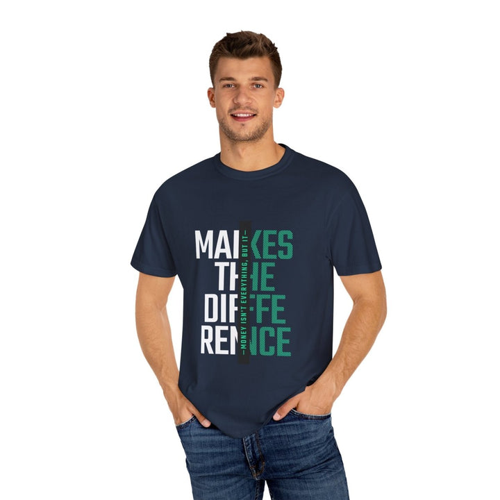 Make a Difference T-Shirt, Motivational Tee, Unisex Cotton Shirt - Navy - S - Make a Difference T-Shirt, Motivational Tee, Unisex Cotton Shirt - Tatoo Tee