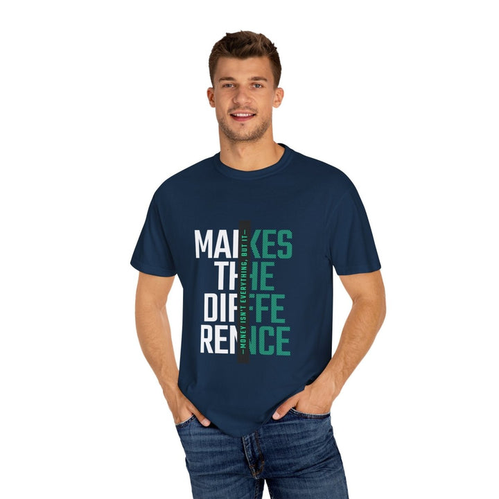 Make a Difference T-Shirt, Motivational Tee, Unisex Cotton Shirt - Navy - S - Make a Difference T-Shirt, Motivational Tee, Unisex Cotton Shirt - Tatoo Tee