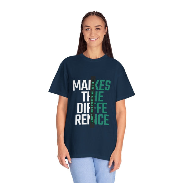 Make a Difference T-Shirt, Motivational Tee, Unisex Cotton Shirt - True Navy - S - Make a Difference T-Shirt, Motivational Tee, Unisex Cotton Shirt - Tatoo Tee