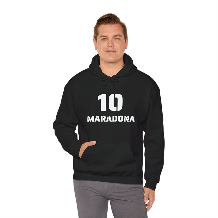 Maradona 10 Unisex Heavy Blend™ Hoodie - Tribute Sweatshirt for Soccer Fans - Black - S - Maradona 10 Unisex Heavy Blend™ Hoodie - Tribute Sweatshirt for Soccer Fans - Tatoo Tee