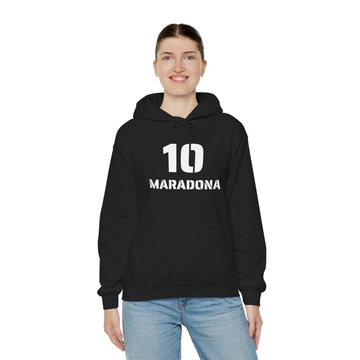 Maradona 10 Unisex Heavy Blend™ Hoodie - Tribute Sweatshirt for Soccer Fans - Black - S - Maradona 10 Unisex Heavy Blend™ Hoodie - Tribute Sweatshirt for Soccer Fans - Tatoo Tee